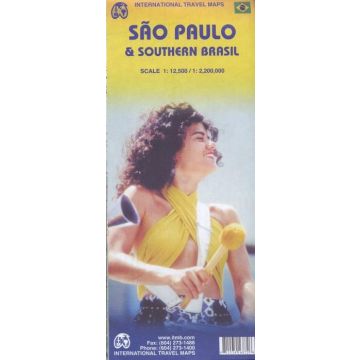 Stadtplan Sao Paulo 1:12 500 / Strassenkarte Southern Brazil  1:2 200 000 / ITMB