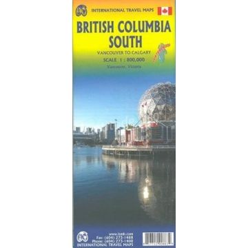 Strassenkarte British Columbia South 1:800 000 / ITMB