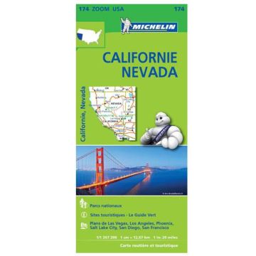 Strassenkarte Michelin 174 Kalifornien Nevada 1:1 267 200