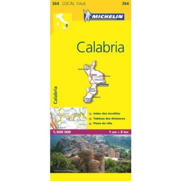 Carte routière Michelin 364 Calabria 1:200 000