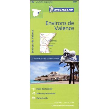 Strassenkarte Michelin 149 Environs de Valencia 1:150 000