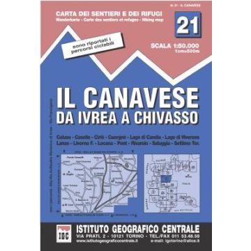 Wanderkarte IGC 21 Il Canavese 1:50 000