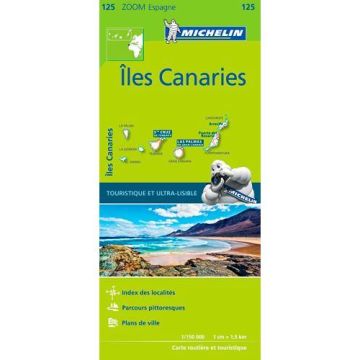 Carte routière Michelin 125 Iles Canaries 1:150 000