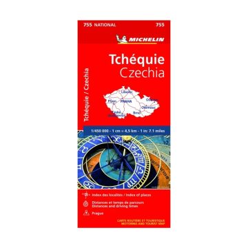 Strassenkarte Michelin 755 Tschechische Republik 1:450 000