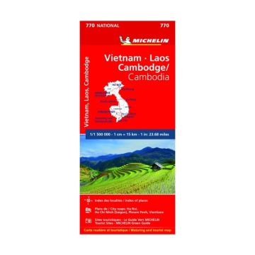 Strassenkarte Michelin 770 Vietnam Laos Cambodge 1:1 500 000