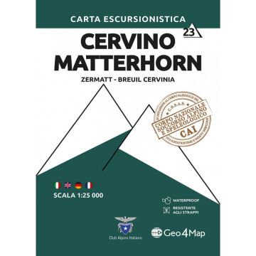 Wanderkarte Cervino Matterhorn 1:25 000 / Geo4Map 23