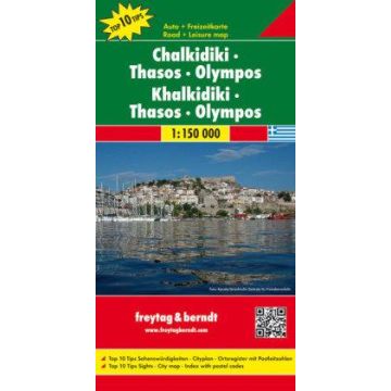 Strassenkarte Chalkidiki Thasos Olympos 1:150 000 / Freytag & Berndt