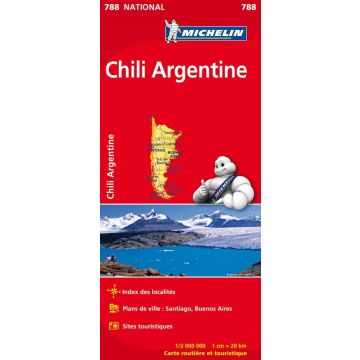 Strassenkarte Michelin 788 Chile Argentinien 1:2 000 000