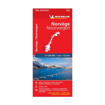 Strassenkarte Michelin 752 Norwegen 1:1 250 000