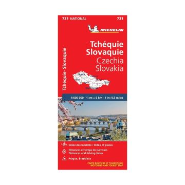 Carte routière Michelin 731 République tchèque- République slovaque 1:600 000