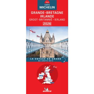 Carte routière Michelin 713 Grande-Bretagne Irlande 1:1 Mio.