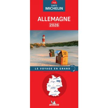 Carte routière Michelin 718 Deutschland Allemagne 1:800 000