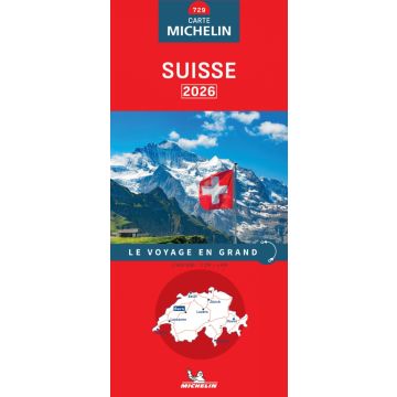 Carte routière Michelin 729 Suisse 1:400 000