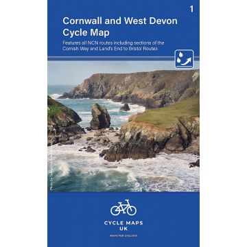 Carte cycliste Cornwall & West Devon 1:100 000 / Cycle Maps UK 1