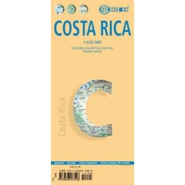 Strassenkarte Costa Rica 1:650 000 / Borch