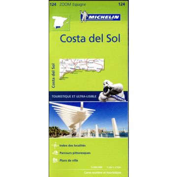 Strassenkarte Michelin 124 Costa del Sol 1:200 000