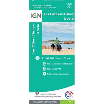 Velokarte Côtes-d'Armor à vélo 1:105 000 / IGN