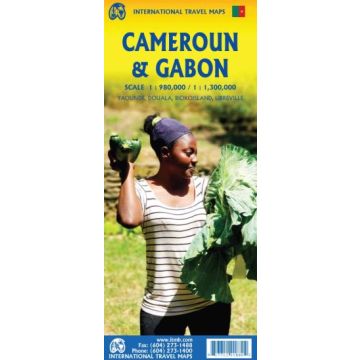 Carte routière Gabon 1:980 000 / Cameroon 1:1 300 000 / ITMB