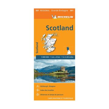Carte routière Michelin 501 Scotland 1:400 000