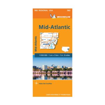 Strassenkarte Michelin 582 Mid Atlantic 1:500 000