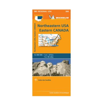 Strassenkarte Michelin 583 Northeastern USA / Eastern Canada 1:2 400 000