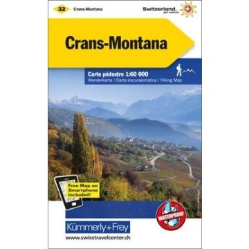 Carte pédestre 32 Crans-Montana 1:60 000 / Kümmerly & Frey