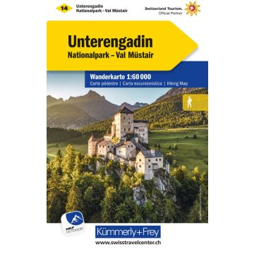 Wanderkarte 14 Unterengadin 1:60 000 / Kümmerly & Frey
