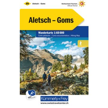 Wanderkarte 25 Aletsch Goms 1:60 000 / Kümmerly & Frey