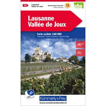 Velokarte Lausanne Vallée de Joux (14) 1:60'000