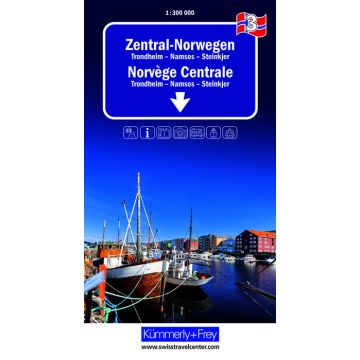 Carte routière Norvège 3 Norvège Centrale Älesund - Trondheim - Namsos 1:300 000 / Kümmerly & Frey