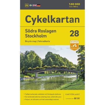 Carte cycliste Södra Roslagen / Stockholm (Suède) 1:90 000 Cykelkartan 28