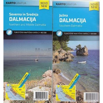 Carte topographique Dalmatien 1:100 000 (2 Karten) / Kartografija