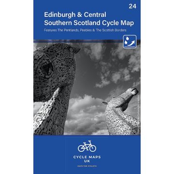Carte cycliste Edinburgh & Central Southern Scotland 1:100 000 / Cycle Maps UK 24