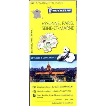 Strassenkarte Michelin 312 Essonne Paris 1:150 000