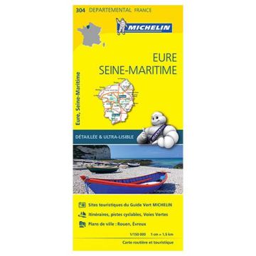 Strassenkarte Michelin 304 Eure Seine Maritime 1:150 000