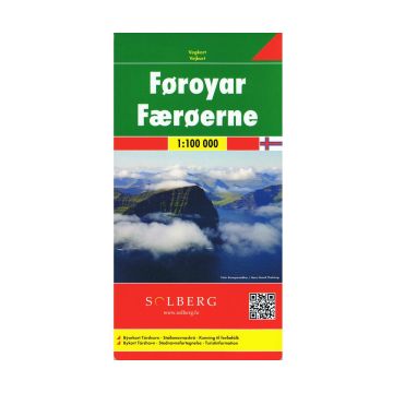 Carte routière Faroe Islands 1:100 000 / Solberg