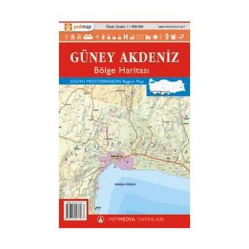 Strassenkarte Güney Akdeniz (Südliches Mittelmeer Türkei) 1:400 000 / MepMedya