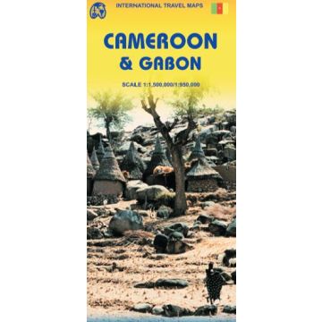 Strassenkarte Gabon 1:950 000 / Cameroon 1:1 500 000 / ITMB
