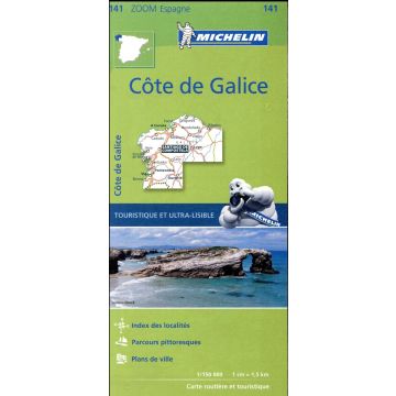 Carte routière Michelin 141 Côte de Galice 1:150 000