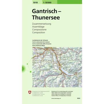 5018 Gantrisch - Thunersee 1:50 000 / Swisstopo
