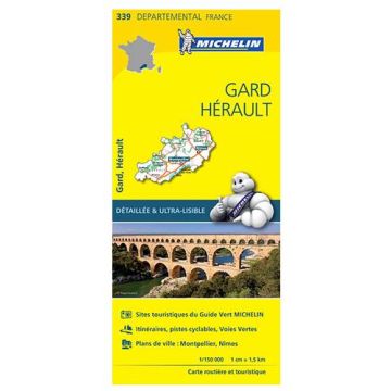 Strassenkarte Michelin 339 Gard Hérault 1:150 000