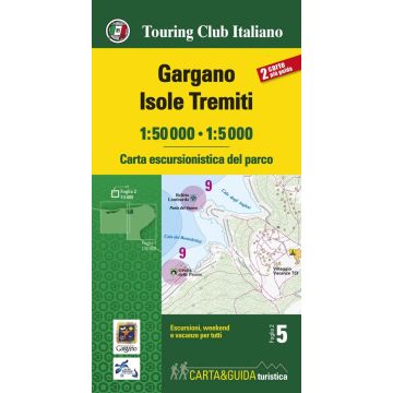 Wanderkarte Gargano, Isole Tremiti 1:50 000 / TCI