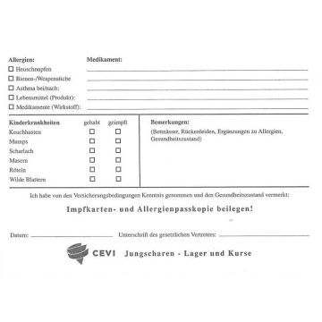 Cevi Gesundheitskarte