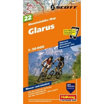 Mountainbike Map 22 Glaris 1:50 000 / Hallwag