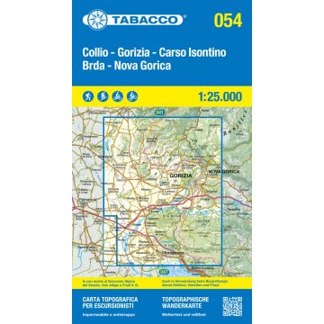 Carte de randonnée Tabacco 054 Collio Gorizia Carso Isontino 1:25 000