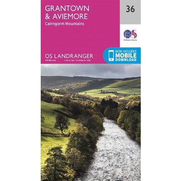 Topografische Karte OS 36 Grantown Aviemore 1:50 000 / Landranger Map