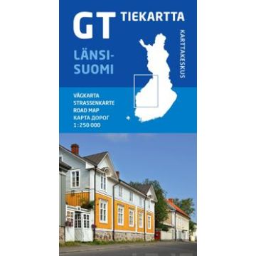 Carte routière Länsi-Suomi 1:250 000 (Finlande Ouest)