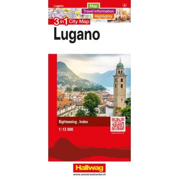 Stadtplan Lugano 3in1 City Map 1:13 000 / Hallwag
