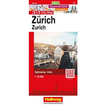 Stadtplan Zürich 3in1 City Map 1:16 000 / Hallwag