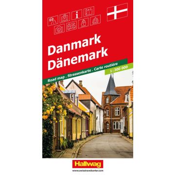 Carte routière Danemark 1:300 000 / Hallwag